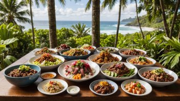 Pacific Islands, culinary journey, must-try dishes, poke, palusami, kokoda, loco moco, sapasui, travel food