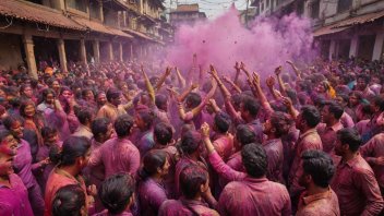 Holi, festival of colors, Nepal, India, cultural practices, celebrations, food, community, environmental considerations