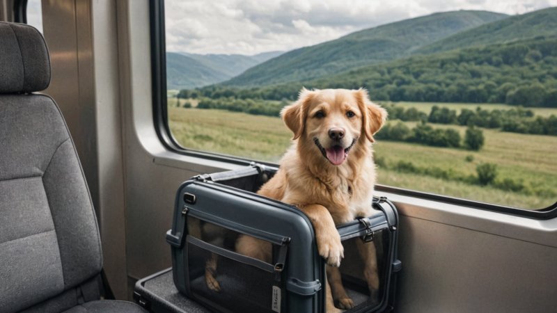 pet-friendly transportation, traveling with pets, trains, buses, pet travel tips